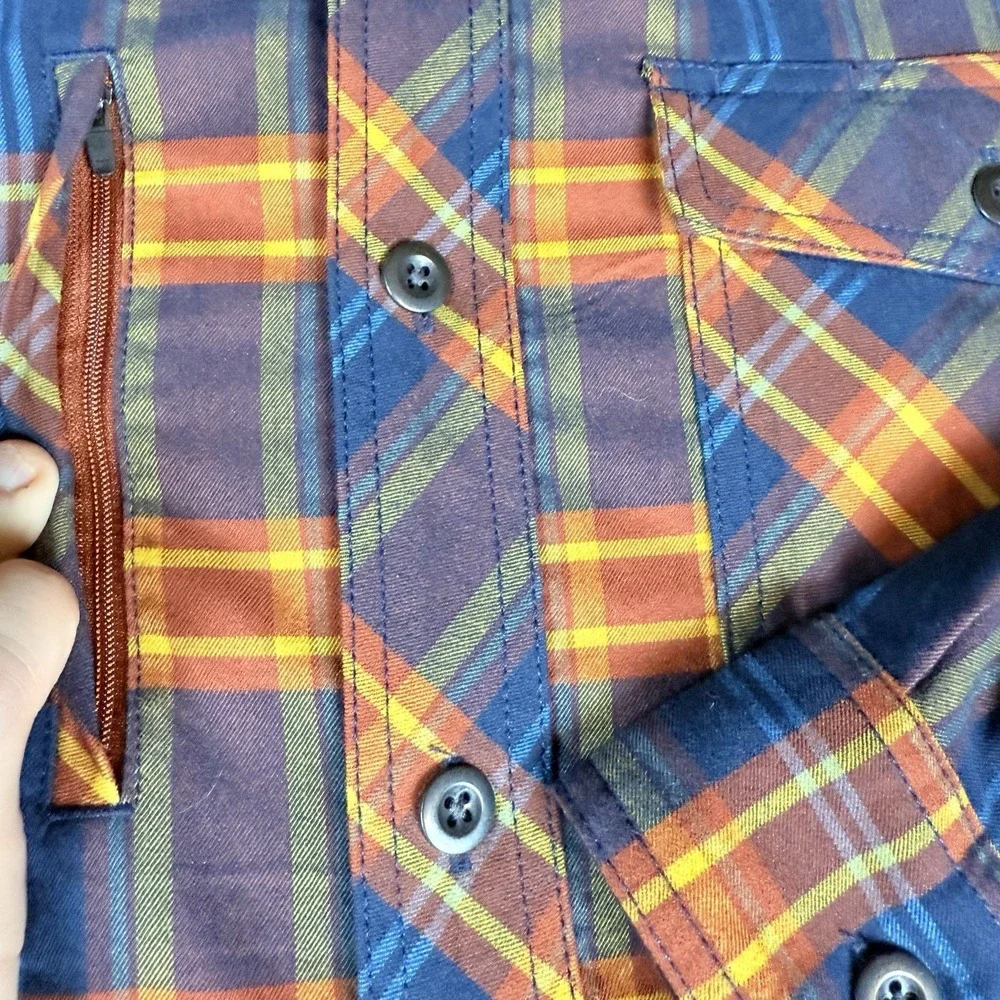 Alaskan Hardgear Mens Boar's Nest Flannel Long Sleeve Shirt Med Plaid Multicolor